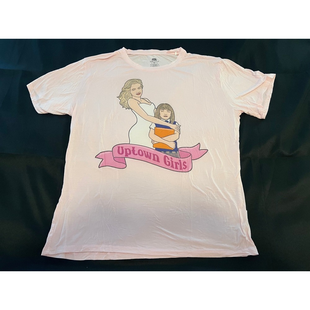 Bamboo Bliss Uptown Girls Movie Graphic Tee Pink Bamboo Viscose Spandex 3XL